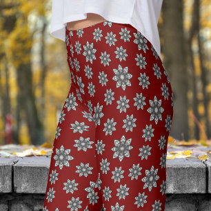 Leggings Mandela sur Deep Red