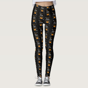 Leggings Mangez la boisson et soyez automne reconnaissant