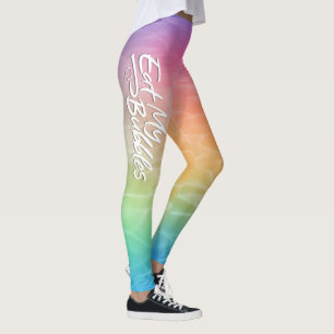 Leggings "Mangez mes bulles" Unicorne Couleur de l'eau de b