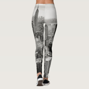Leggings Manhattan, New York (panorama noir et blanc)