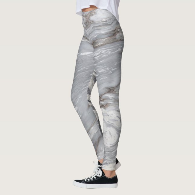 Leggings marbre blanc chic et moderne scandinave minimal (Gauche)