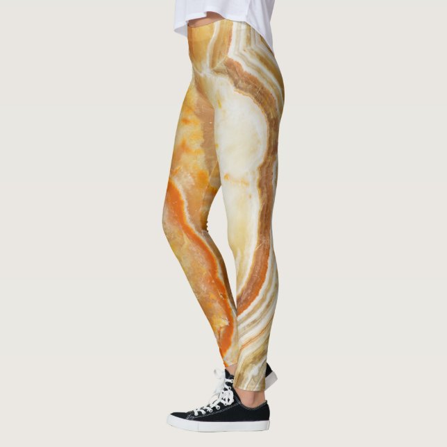 Leggings Marbre Brown et beige (Gauche)