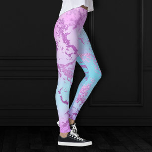 Leggings Marbre chic   Glam violet violet violet bleu Ombre