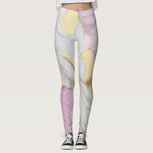 Leggings Marbre Luxe Lavande & Or