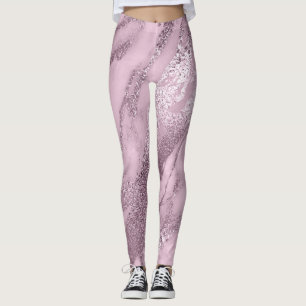 Leggings Marbre minimal métal Abstrait Lilac Lavanda Pin