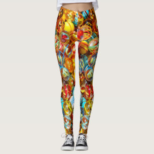 Leggings Marbres au néon colorés fantastiques