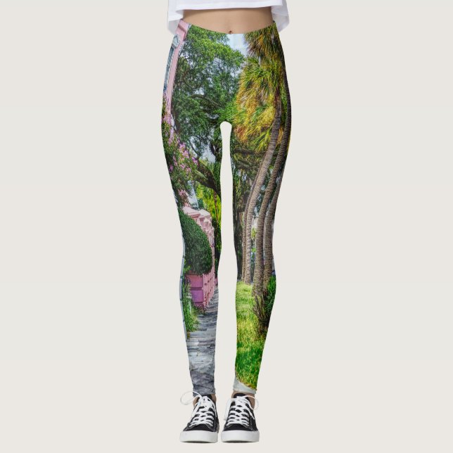 Leggings Marcher le long de Rainbow Row (Devant)