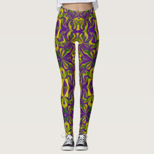 Leggings Mardi Gras Kaleidoscope
