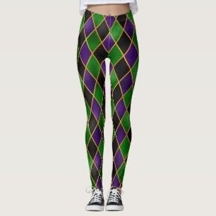 Leggings Mardi Gras Leggings, Mardi Gras Jacquard Jester