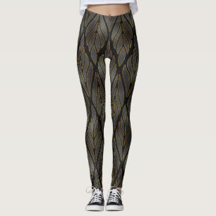 Leggings Mardi Gras Leggings, Mardi Gras Noir et Or