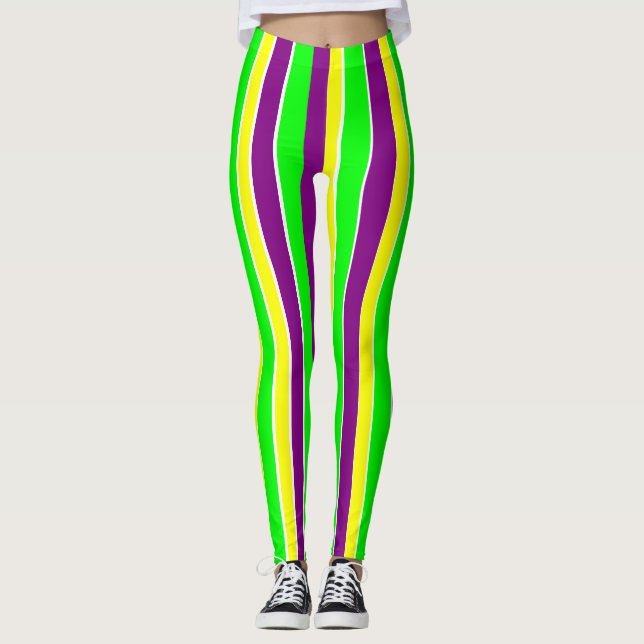 Leggings Mardi Gras Stripes (Devant)