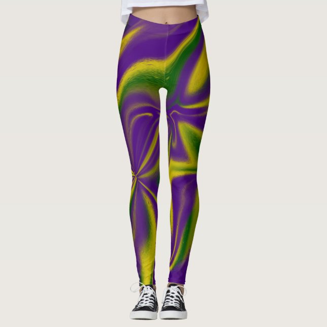 Leggings Mardi Gras Swirls (Devant)
