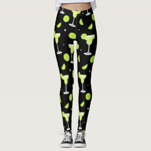 Leggings Margarita Cocktail Bar Mixologue Vert Noir