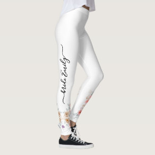 Leggings Mariée blanche florale et femme de ménage