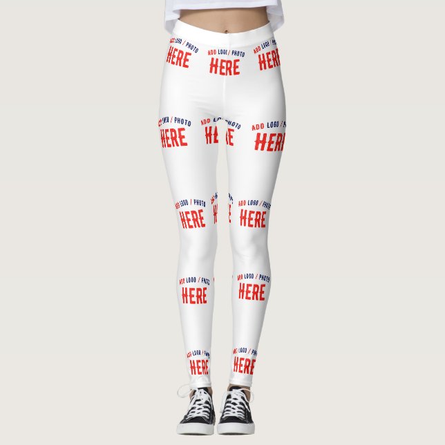 LEGGINGS MARQUE BLANCHE MODERNE ET PERSONNALISABLE VÉRIFIÉE (Devant)