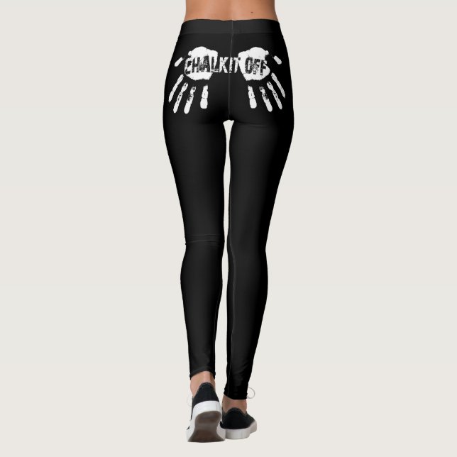 Leggings Marquez-le à la craie - des guêtres de Handprint (Dos)