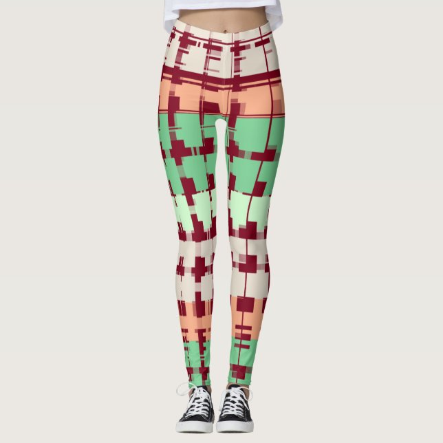 Leggings Marron avec des couleurs pastel (Devant)