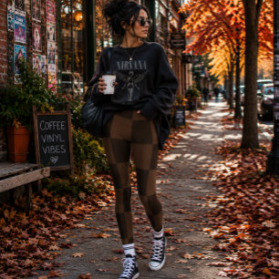 Leggings Marron Chaud Intemporel Riche et Brun Foncé Terreu