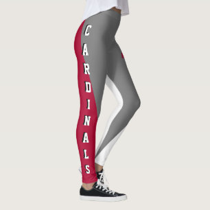 Leggings Mascotte de l'équipe et du ventilateur rouge/gris/
