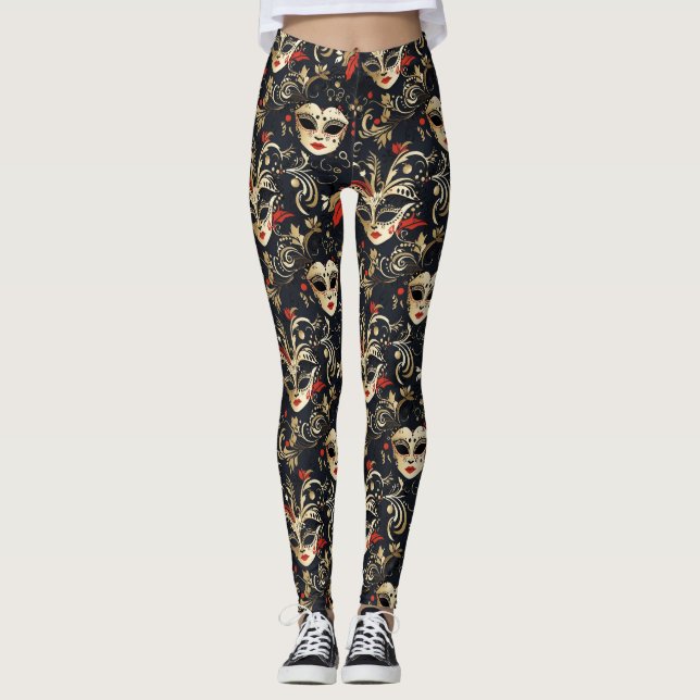 Leggings Masque noir (Devant)
