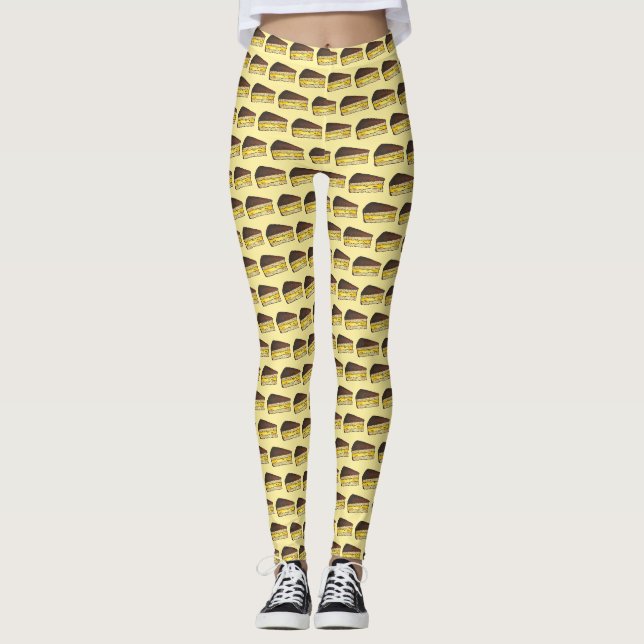 Leggings Massachusetts à la crème de Boston Pie Slice (Devant)