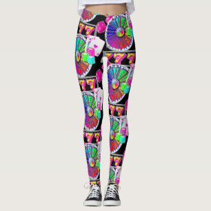 Leggings Matrices 7 de puces de cartes de casino de Las