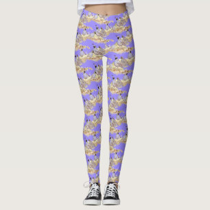 Leggings Mauve ou Violet Couleur Californie Quail Birds