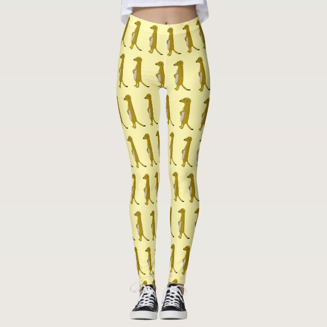 Leggings Meerkat Design Vous Choisissez La Couleur Arrière  (Devant)