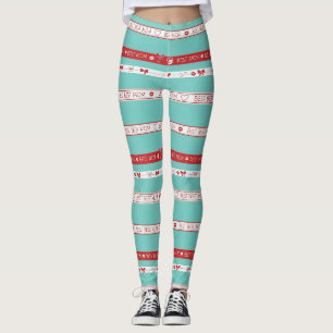 Leggings Meilleur motif d'amour de maman d'art pop vintage