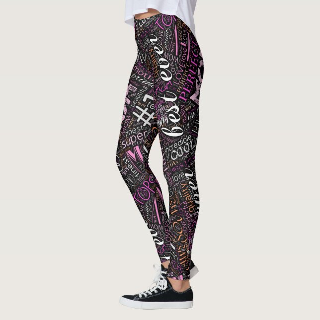 Leggings Meilleure Maman Mot Cloud ID262 (Gauche)