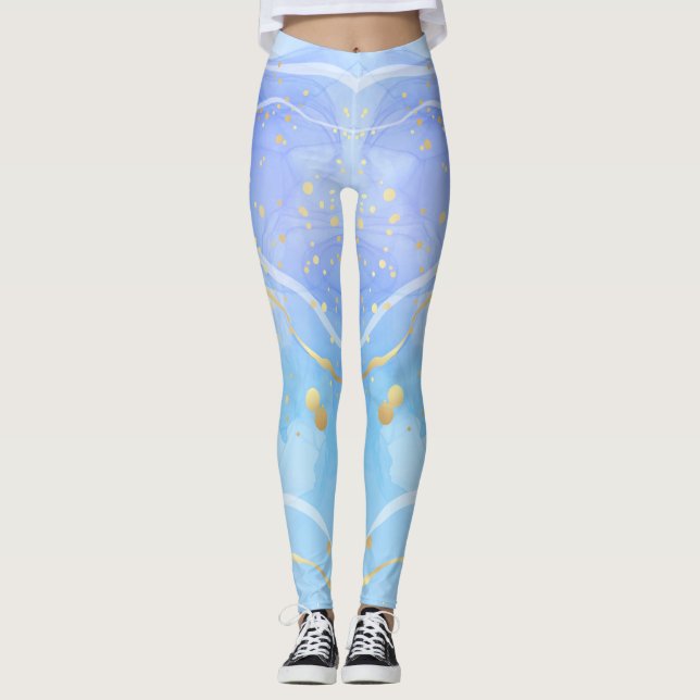 Leggings Meilleures légendes aquarelles pour un style digne (Devant)