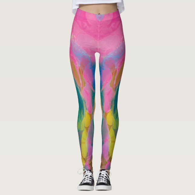 Leggings Meilleures légendes d'aquarelle pour l'auto-expres (Devant)