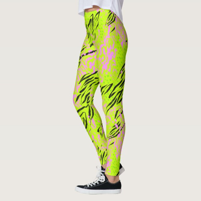 Leggings Mélange animal motif lumineux (Gauche)