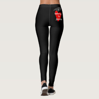 Leggings Mème Cul Chaud - Nom Personnalisé Noir