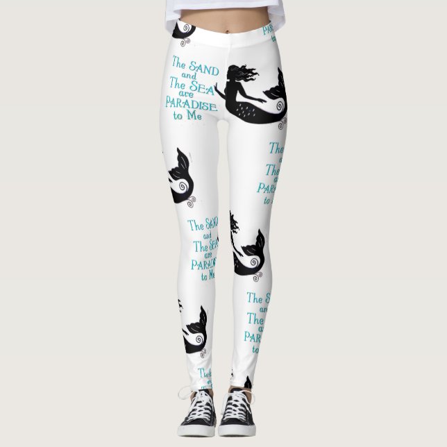 Leggings Mermaid de plage de sable et de mer Thunder_Cove (Devant)