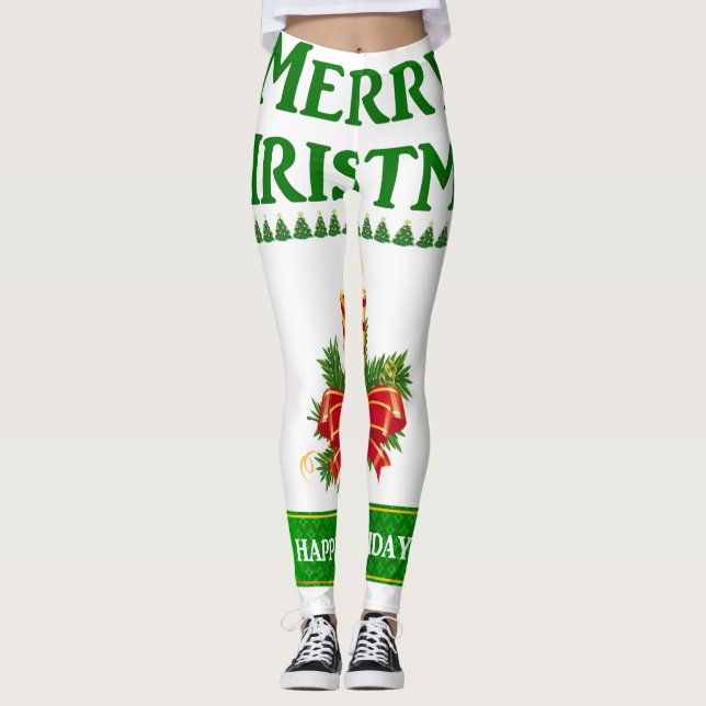 Leggings Merry Christmas Candle (Devant)