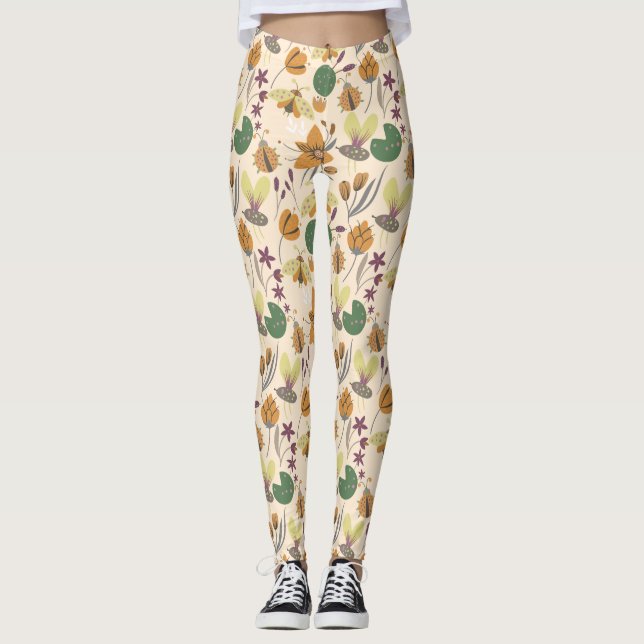 Leggings Merveilleux Motif d'été (Devant)