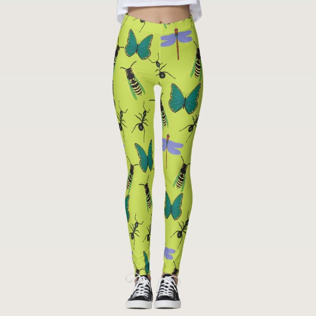 Leggings Merveilleux Motif papillon (Devant)