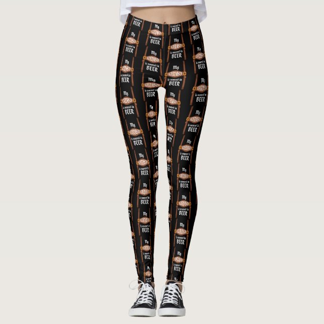 Leggings Mes Lederhosen est couverts en bière Oktoberfest (Devant)