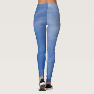Leggings Mesdames Sporty Chic Activewear Blue Sky
