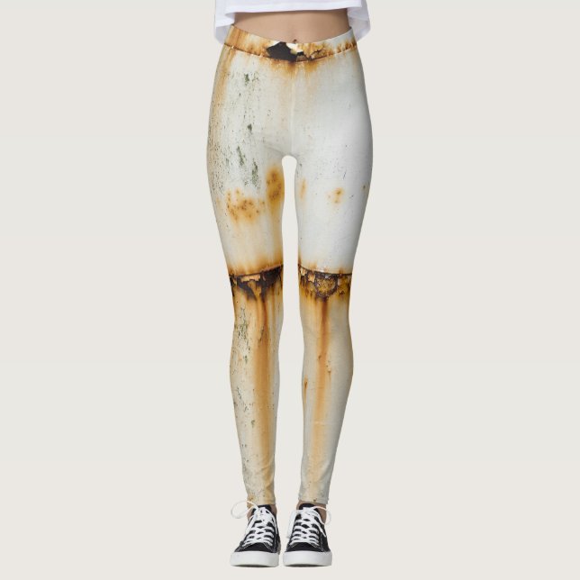 Leggings Métal blanc rouillé : surface texturée (Devant)