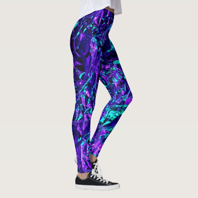 Leggings Métallo violet et Turquoise (Droite)