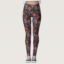 Mexicain Otomi Folklore Floral Coloré