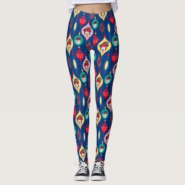 Leggings Mickey & Friends | Motif de l'ornement de Noël (Devant)