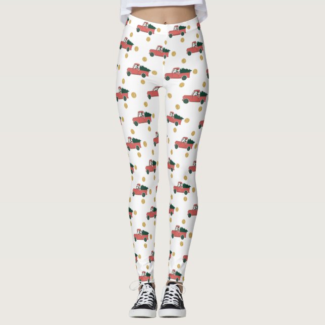 Leggings Mickey Mouse | Accueil pour le Motif de Noël (Devant)