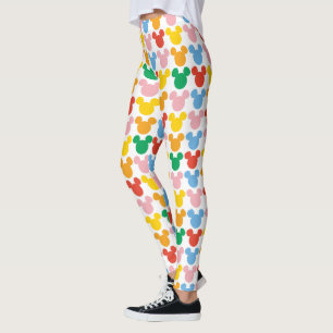 Leggings Mickey Mouse   Logo Coloré Répétant