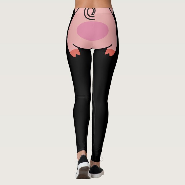Leggings mignon et drôle de cul noir (Dos)