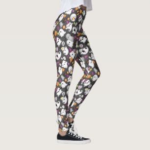 Leggings Mignon fantôme et pierres tombales Halloween 