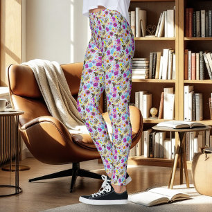 Leggings Mignon Sugar Glider Fleurs Tropicales de Plumeria