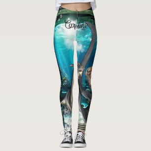 Leggings Mignonne petite sirène avec sadragon.